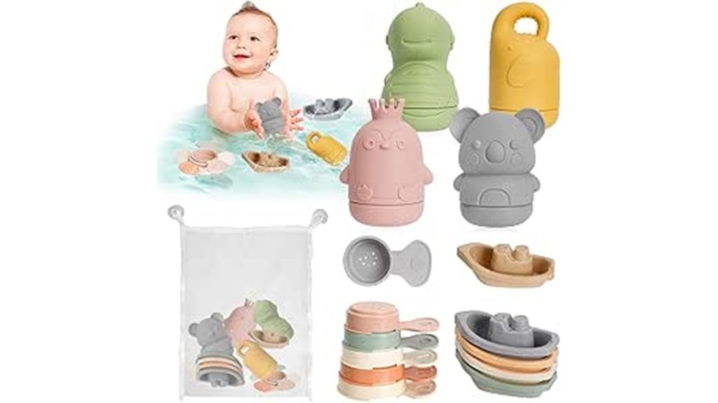 jouets sensoriels pour le bain de bébé