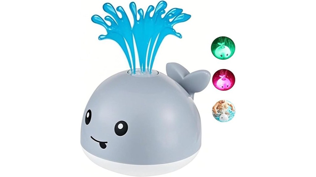 jouets de bain baleine à LED améliorés