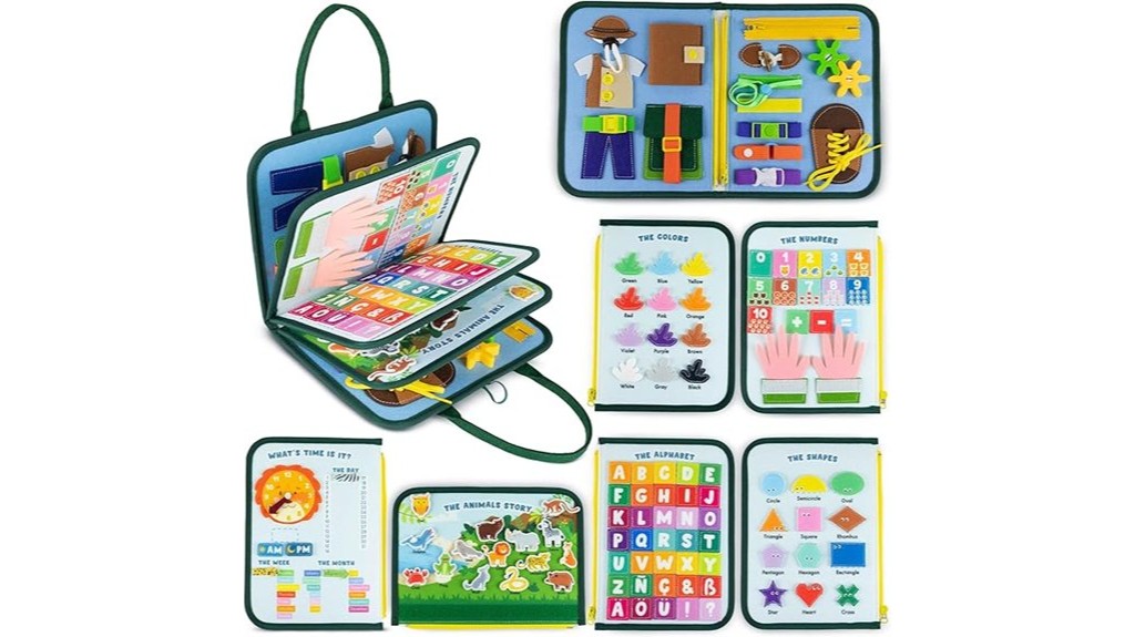 10 meilleurs jeux Montessori pour les enfants de 2 à 6 ans, approuvés par des experts 9 panneau d'activités en feutre Montessori