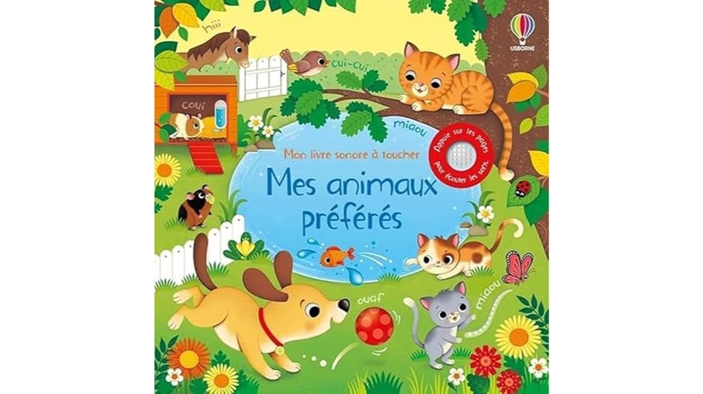 Livre tactile et sonore pour animaux