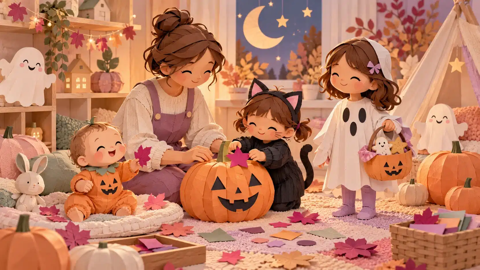 Halloween avec des tout-petits : activités, déguisement et bonbons selon l’âge